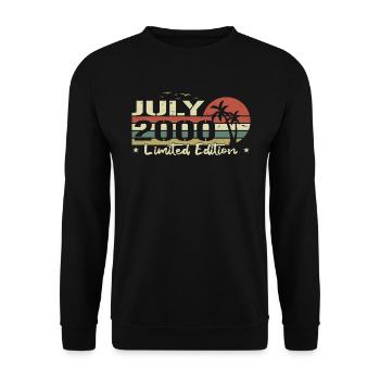 July 24th Anniversary Born 2000 Vibe Vintage - Unisex Sweatshirt - black - Front - Alina (178cm) & Michal (187cm)