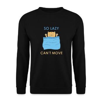 Un chat pourri ! C’est un cadeau pour les dormeurs. - Sweat-shirt Unisexe - noir - Devant - Alina (178cm) & Michal (187cm)