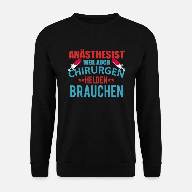 Anästhesist shirt • Helden • Anästhesist Geschenk - Unisex Pullover - Schwarz