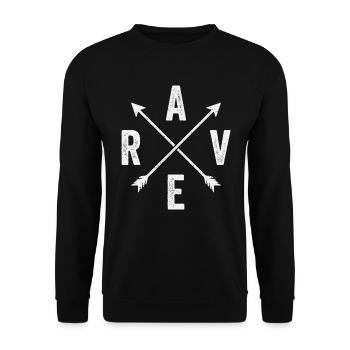 Techno Rave Festival Electro Musik Raver - Unisex Pullover - Schwarz - Vorne - Alina (178cm) & Michal (187cm)