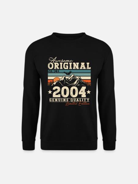 Original 2004 Jahrgang geboren Vintage Geburtstag - Unisex Pullover - Schwarz