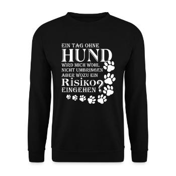 Hund Labrador Agility Tierschutz Tierfreund Rudel - Unisex Pullover - Schwarz - Vorne - Alina (178cm) & Michal (187cm)