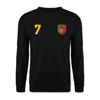 LE PORTUGAL - Sweat-shirt Unisexe - noir - Devant - Alina (178cm) & Michal (187cm)