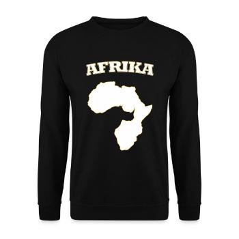 Afrika Africa - Unisex Pullover - Schwarz - Vorne - Alina (178cm) & Michal (187cm)