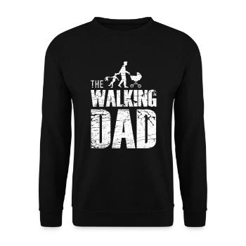 The walking dad - Sweat-shirt Unisexe - noir - Devant - Alina (178cm) & Michal (187cm)