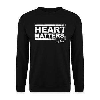 Heart Matters - Unisex Pullover - Schwarz - Vorne - Alina (178cm) & Michal (187cm)