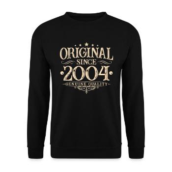 Original depuis 2004 Vintage Vintage Anniversaire - Sweat-shirt Unisexe - noir - Devant - Alina (178cm) & Michal (187cm)
