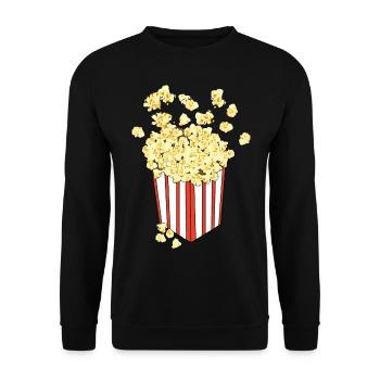 Tenue de costume de pop-corn - Sweat-shirt Unisexe - noir - Devant - Alina (178cm) & Michal (187cm)