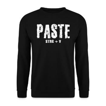 Paste Strg V Vater Sohn Mutter Tochter - Unisex Pullover - Schwarz - Vorne - Alina (178cm) & Michal (187cm)
