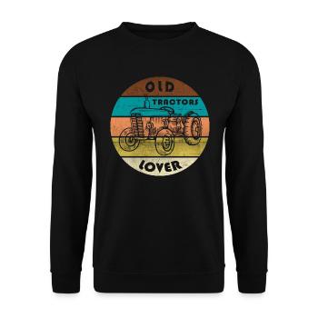 Fan of old tractors, lover of old tractors - Unisex Sweatshirt - black - Front - Alina (178cm) & Michal (187cm)