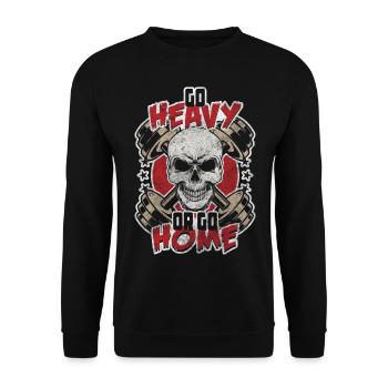Fitness Gym Haltérophilie - Sweat-shirt Unisexe - noir - Devant - Alina (178cm) & Michal (187cm)
