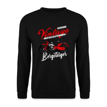 Zündapp Bergsteiger MD 25 Mofa Kult - Unisex Pullover - Schwarz - Vorne - Alina (178cm) & Michal (187cm)