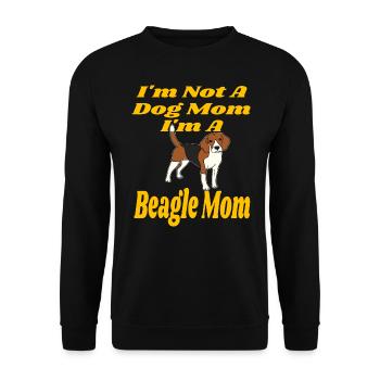 I m Not A Dog Mom I m A Beagle Funny Lover Mother - Unisex Pullover - Schwarz - Vorne - Alina (178cm) & Michal (187cm)