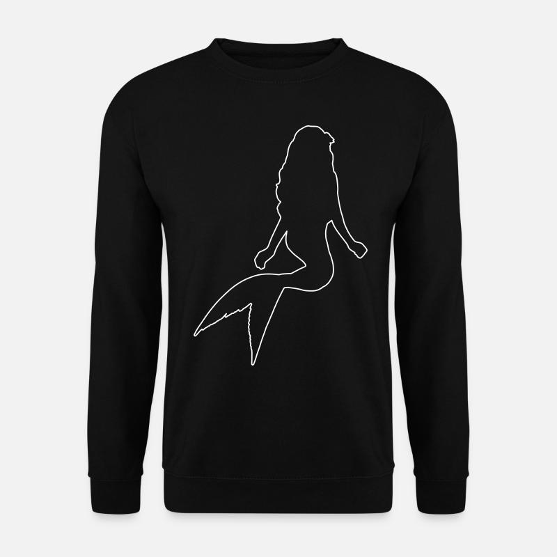Meerjungfrau Kontur - Unisex Pullover - Schwarz