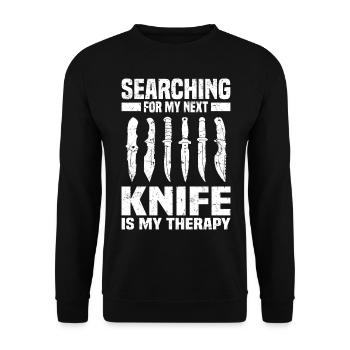 Knife Collector Gift Idea | Knives Collection Hobby - Unisex Sweatshirt - black - Front - Alina (178cm) & Michal (187cm)