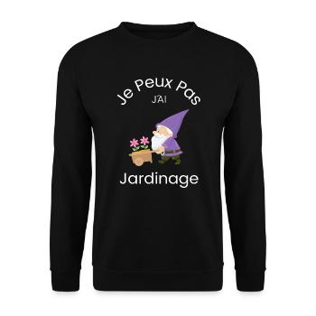 Jardinage Jardin Cadeau Jardinier - Sweat-shirt Unisexe - noir - Devant - Alina (178cm) & Michal (187cm)
