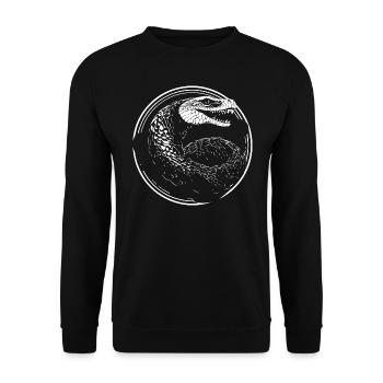 Snake - Unisex Sweatshirt - black - Front - Alina (178cm) & Michal (187cm)