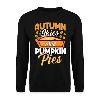 Herbst - Unisex Pullover - Schwarz - Vorne - Alina (178cm) & Michal (187cm)