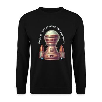 Fueld by coffee Rocket Coffee Machine - Unisex Sweatshirt - black - Front - Alina (178cm) & Michal (187cm)