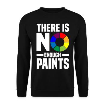 Acrylgießen Geschenke | Maler Kunst Leinwand Farbe - Unisex Pullover - Schwarz - Vorne - Alina (178cm) & Michal (187cm)
