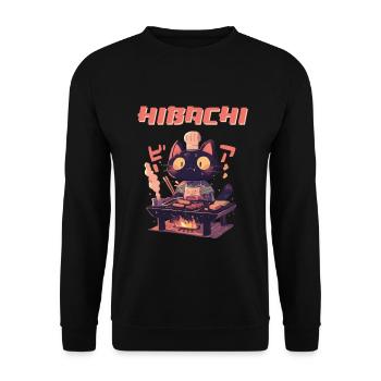 Hibachi Cat Chef - Sweat-shirt Unisexe - noir - Devant - Alina (178cm) & Michal (187cm)
