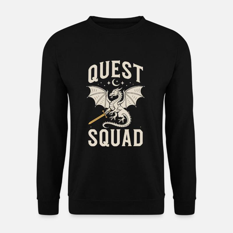 Quest Squad – Drachenabenteuer - Unisex Pullover - Schwarz