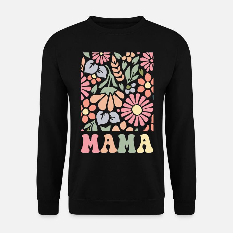 Mama Boho Flora - Unisex Pullover - Schwarz