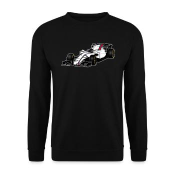 Racecar - Rennauto - Unisex Pullover - Schwarz - Vorne - Alina (178cm) & Michal (187cm)