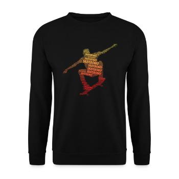 Skateboard Vintage Skater Cascades Skateboard - Sweat-shirt Unisexe - noir - Devant - Alina (178cm) & Michal (187cm)