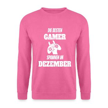 Game Gaming Geburtstag Dezember Konsole Controller - Unisex Pullover - Pink - Vorne