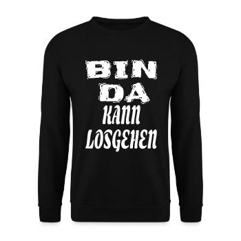 Spruch lustig Spaß Witzig Geschenk Herren schenken - Unisex Pullover - Schwarz - Vorne - Alina (178cm) & Michal (187cm)