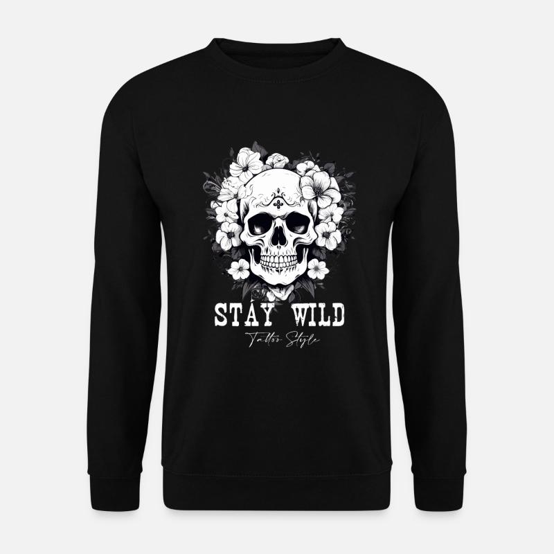 Stay Wild - Tattoo Style - Unisex Pullover - Schwarz