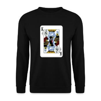 KING OF MUSIC pullover - Unisex Pullover - Schwarz - Vorne - Alina (178cm) & Michal (187cm)