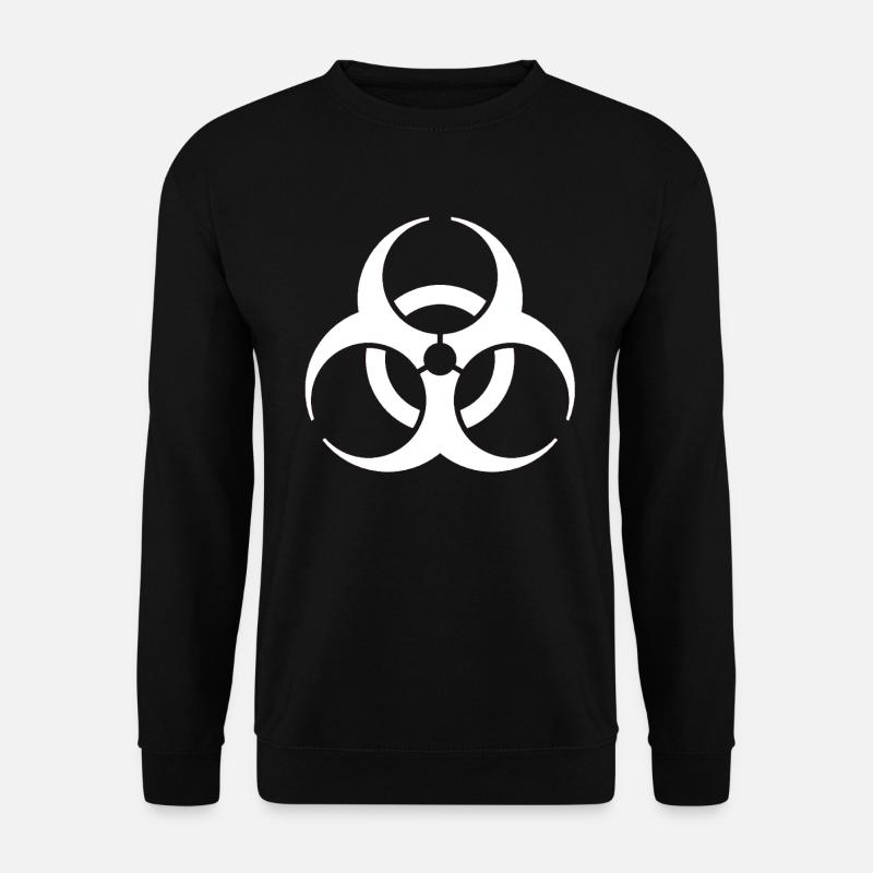 Biohazard Virus Seuche Bio Symbol Zeichen Geschenk - Unisex Pullover - Schwarz