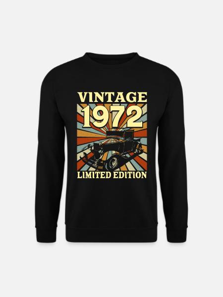 Vintage 50 Ans 1972 50e Anniversaire - Sweat-shirt Unisexe - noir