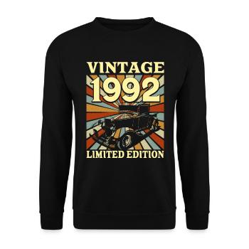 Vintage 30 Ans 1992 30e Anniversaire - Sweat-shirt Unisexe - noir - Devant - Alina (178cm) & Michal (187cm)