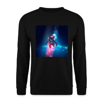 Deep Sea Astronaut - Unisex Pullover - Schwarz - Vorne - Alina (178cm) & Michal (187cm)
