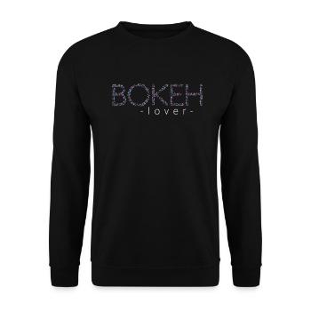 Photography Lover bokeh art design - Unisex Sweatshirt - black - Front - Alina (178cm) & Michal (187cm)