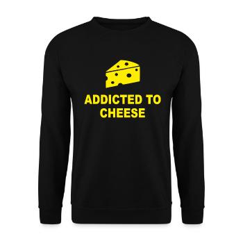 Addicted To Cheese - Unisex Sweatshirt - black - Front - Alina (178cm) & Michal (187cm)