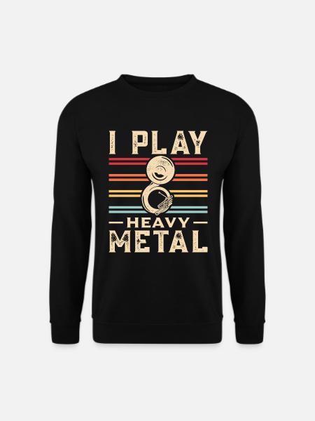 Sousaphon Ich spiele Heavy Metal Blasinstrument - Unisex Pullover - Schwarz