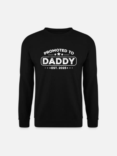 Zum Papa befördert 2025 - Unisex Pullover - Schwarz