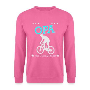 Grand-père à vélo - Sweat-shirt Unisexe - rose - Devant
