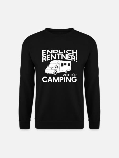 Camping Rentner Wohnmobil Geschenk Freizeit Hobby - Unisex Pullover - Schwarz