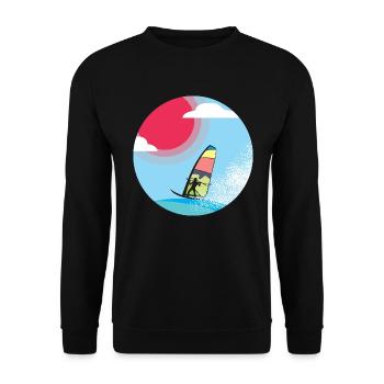 Windsurfer - Unisex Pullover - Schwarz - Vorne - Alina (178cm) & Michal (187cm)