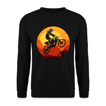 Motocross - Unisex Sweatshirt - black - Front - Alina (178cm) & Michal (187cm)