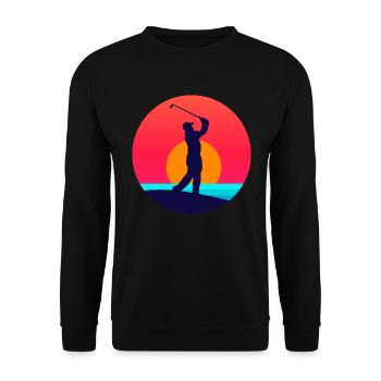 Golf - Unisex Pullover - Schwarz - Vorne - Alina (178cm) & Michal (187cm)