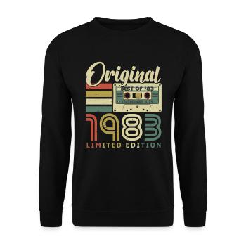 Original 1983 millésime né anniversaire - Sweat-shirt Unisexe - noir - Devant - Alina (178cm) & Michal (187cm)