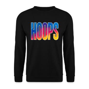 Hoops Basketball Sports Idée Cadeau BBall - Sweat-shirt Unisexe - noir - Devant - Alina (178cm) & Michal (187cm)