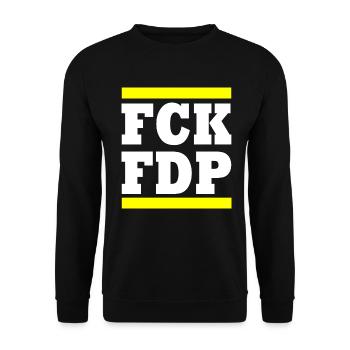 Fck fdp - Unisex Pullover - Schwarz - Vorne - Alina (178cm) & Michal (187cm)
