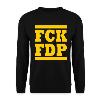 Fck fdp - Unisex Pullover - Schwarz - Vorne - Alina (178cm) & Michal (187cm)
